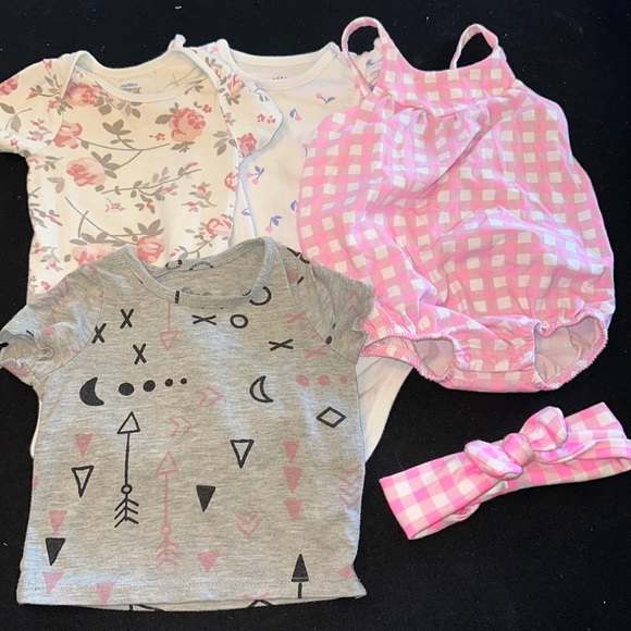 Cat & Jack One Pieces 2 Month Baby Clothes Bundle Poshmark